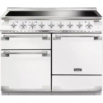 Piano de cuisson induction FALCON ELISE 110 BLANC NICKEL BROSSÉ